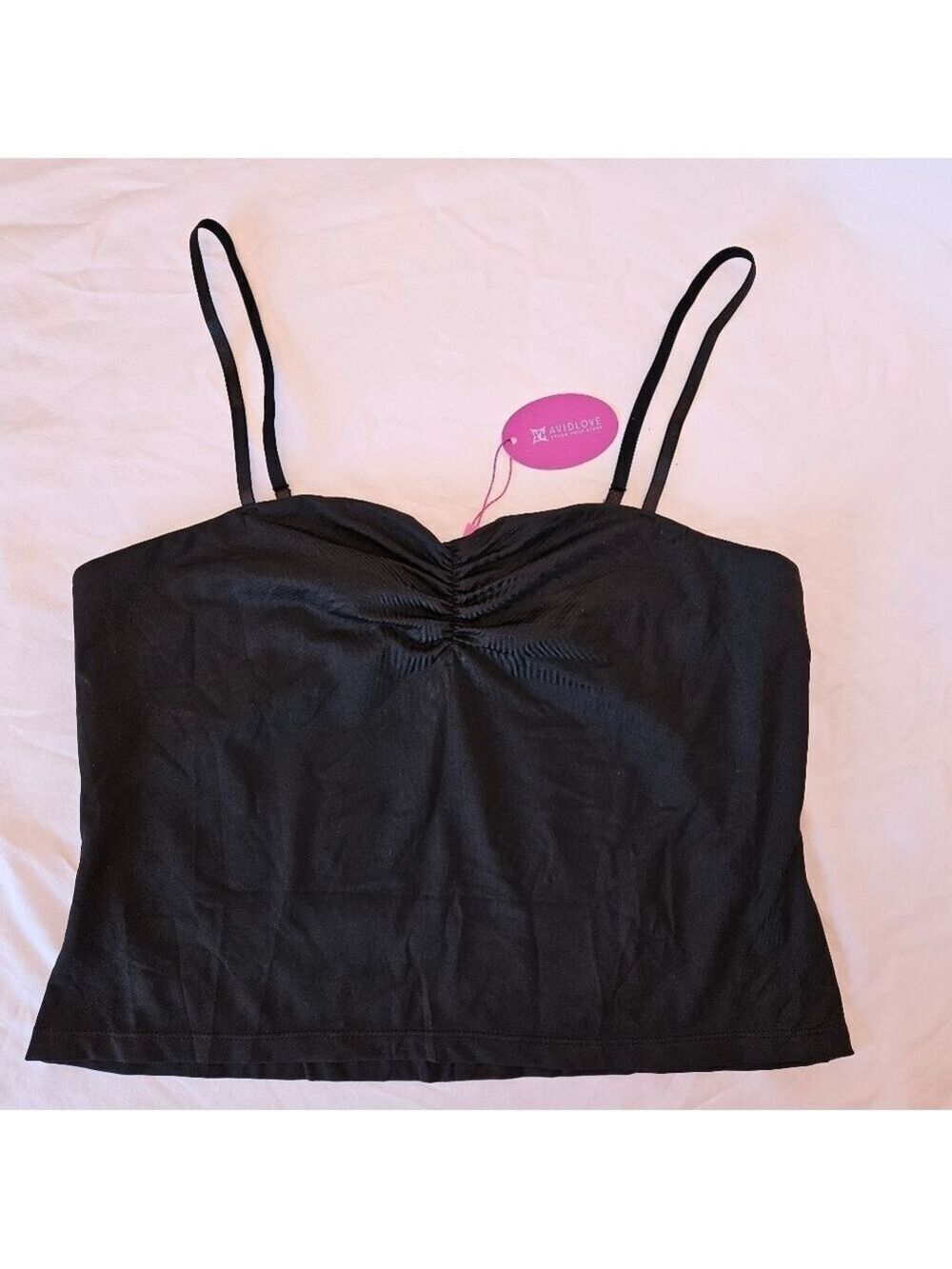 Avidlove Tank Top Women Y2K Spaghetti Strap Camisoles Sleeveless Crop Top XL NWT